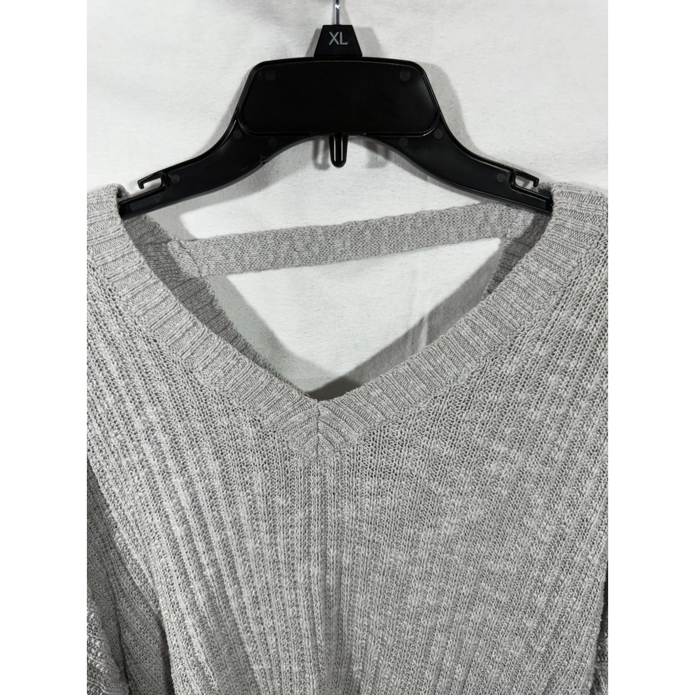 Hollister XS Sweater Oversize‎ GrayCrop Cut Out In Back Boho Style